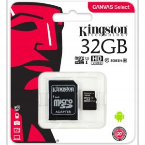 Karta pamięci Kingston microSD 32GB SDHC Class 10 + adapter SD | FAT32